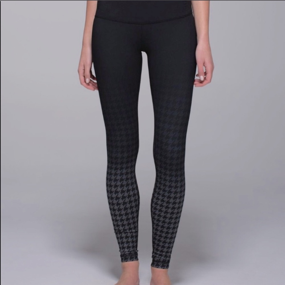 LULULEMON Wunder Under ombré houndstooth size 4